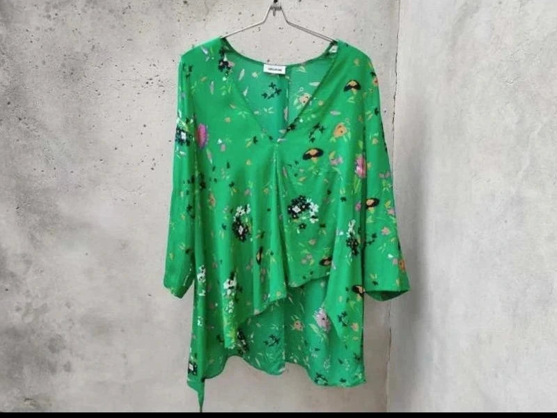 Silk green floral blouse Zadig&Voltaire - view 3