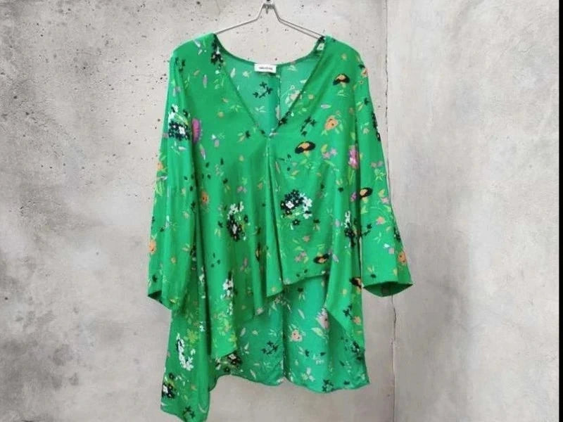 Silk green floral blouse Zadig&Voltaire