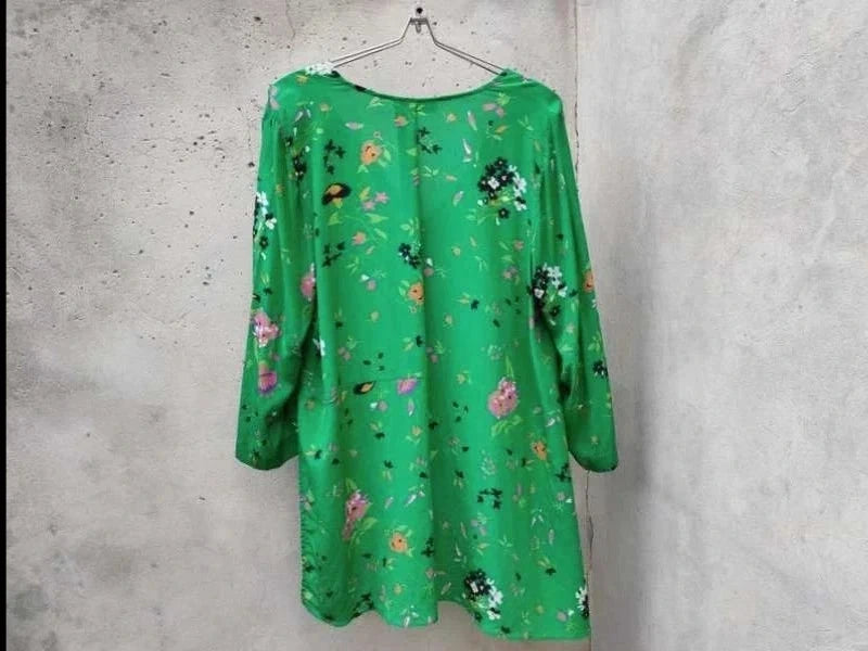 Silk green floral blouse Zadig&Voltaire - view 4