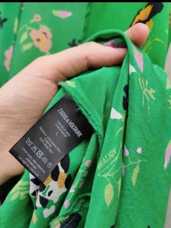Silk green floral blouse Zadig&Voltaire - view 6