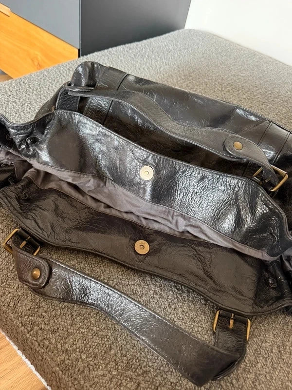 Gerard Darel 24H anthracite graphite grey leather bag - view 9