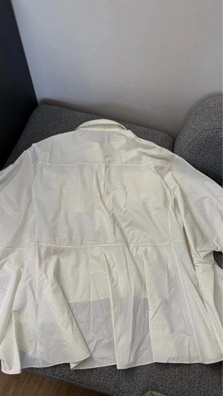 Mes Demoiselles Salto new cream cotton striped shirt tunic - view 10