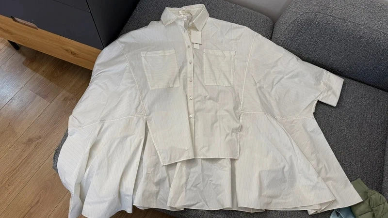 Mes Demoiselles Salto new cream cotton striped shirt tunic