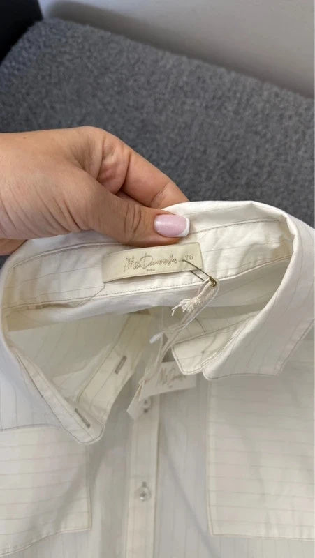 Mes Demoiselles Salto new cream cotton striped shirt tunic - view 3