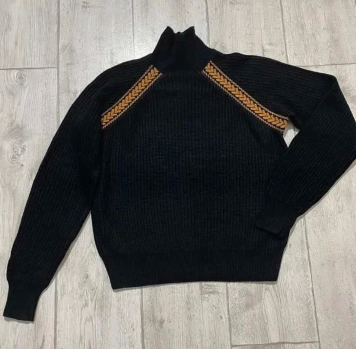 Etro black wool cashmere turtleneck sweater - view 3