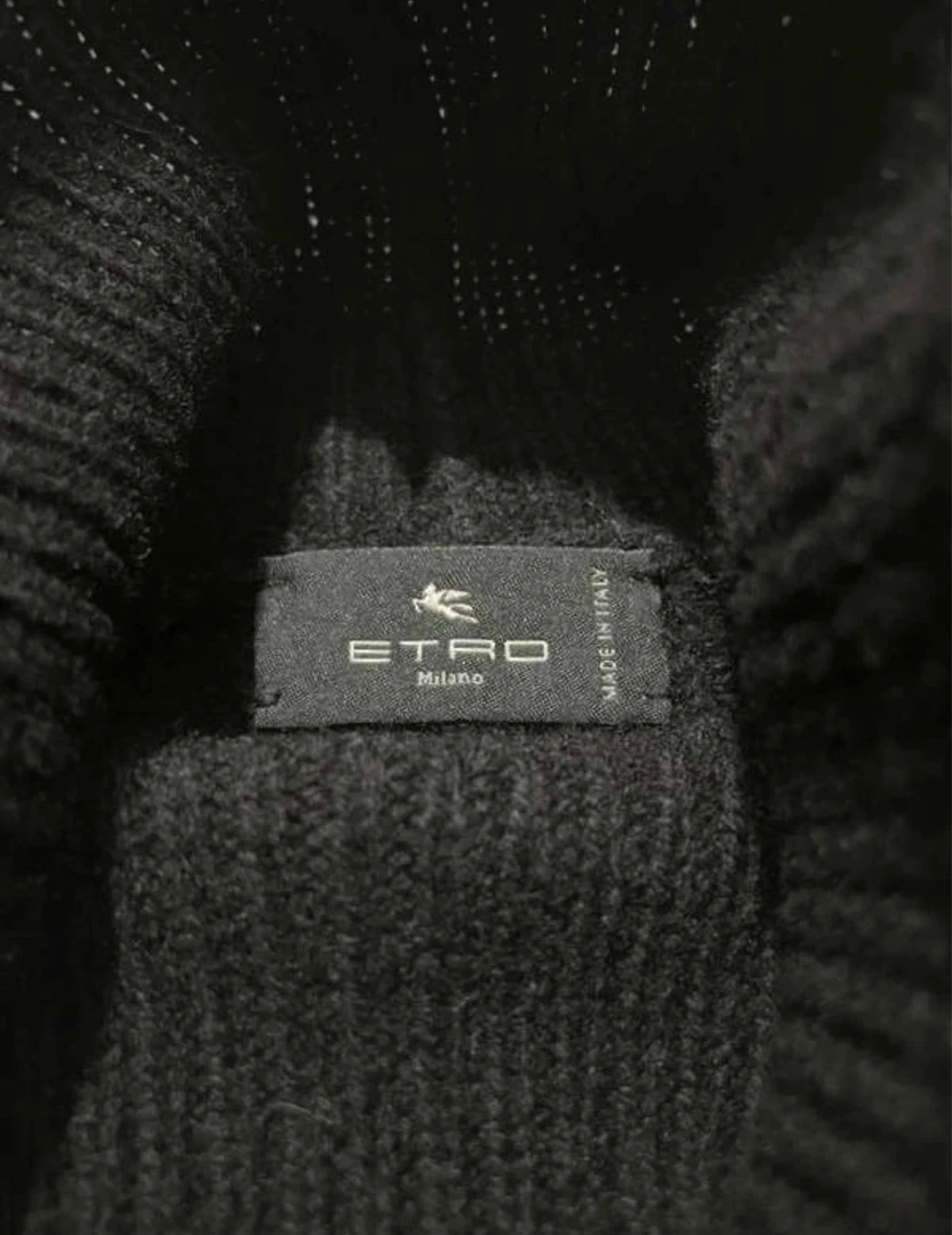 Etro black wool cashmere turtleneck sweater - view 5