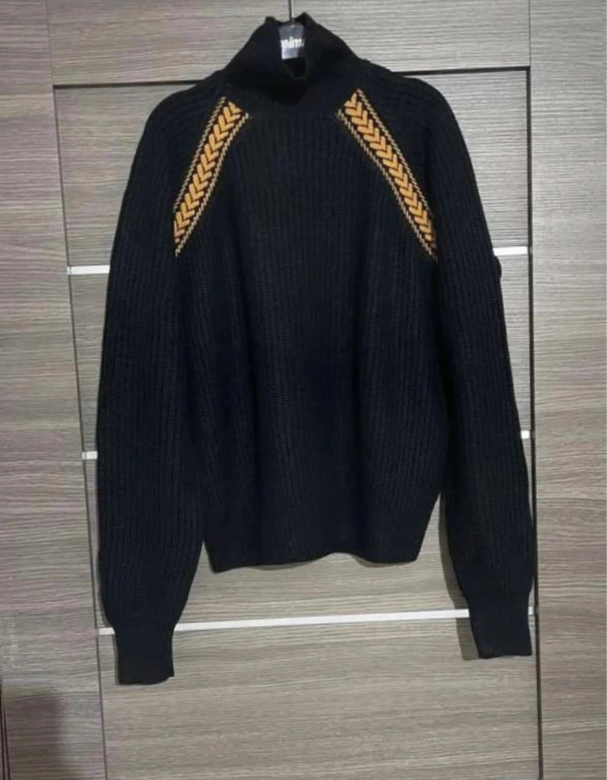 Etro black wool cashmere turtleneck sweater