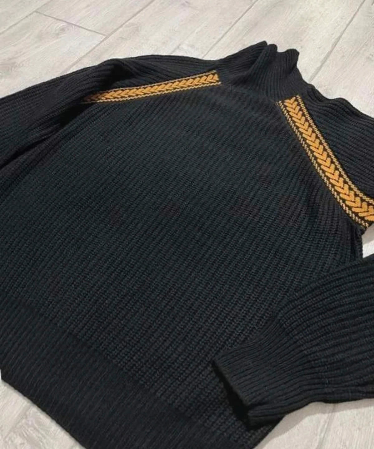 Etro black wool cashmere turtleneck sweater - view 4