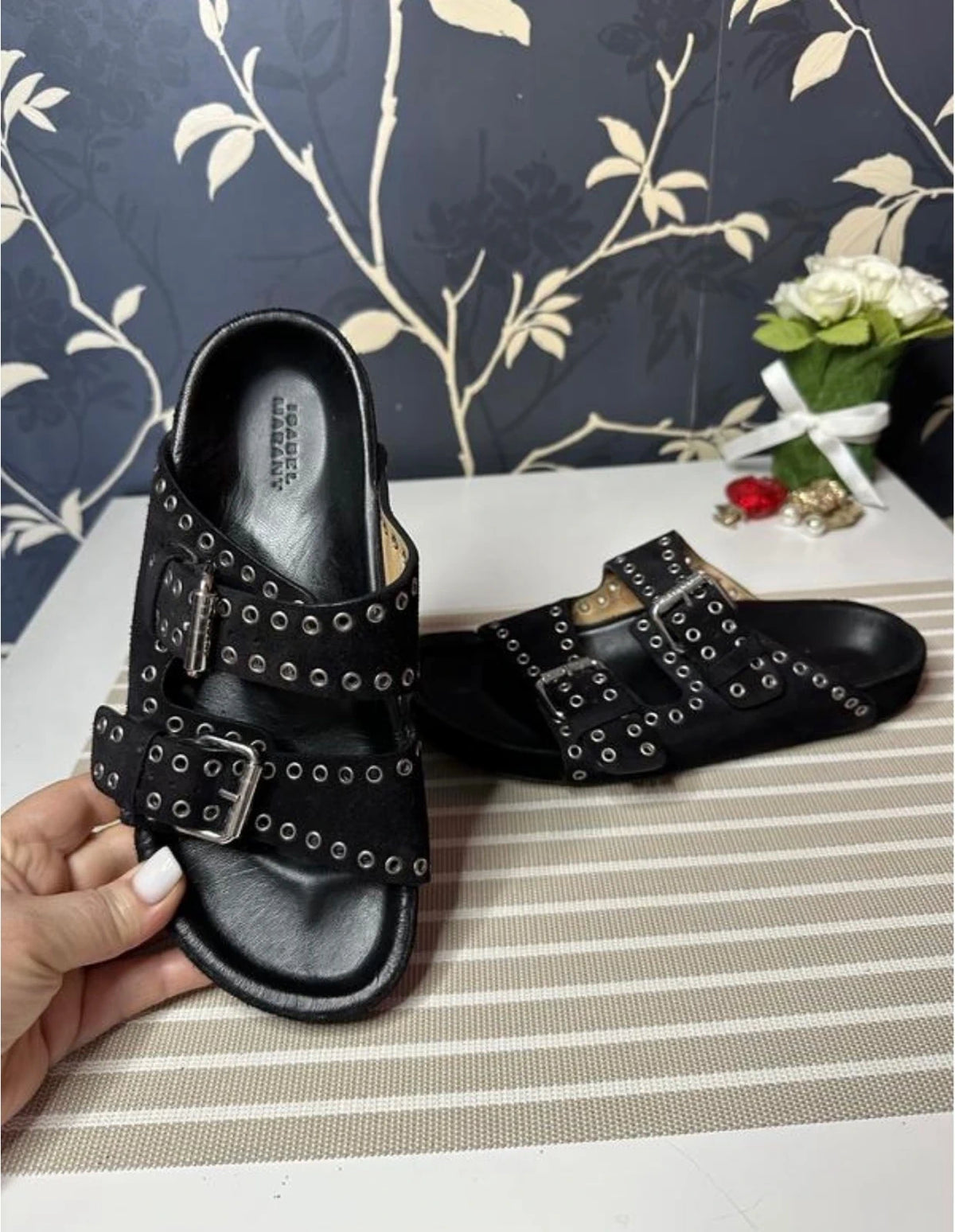 Isabel Marant black suede sandals - view 5