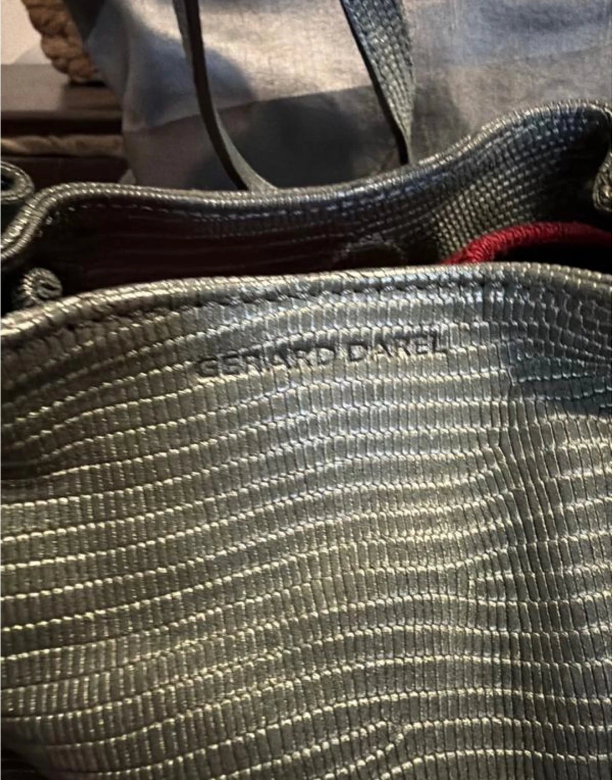 Gerard Darel le mini 24H khaki leather crossbody bag - view 2