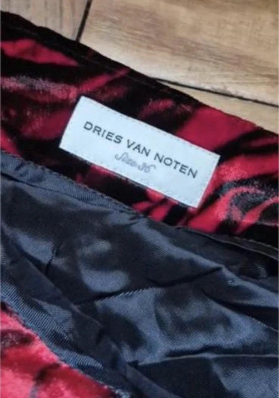 Dries van Noten one shoulder viscose silk red top - view 5
