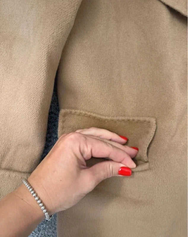 Max Mara Studio angora wool cashmere blend beige brown jacket blazer - view 5