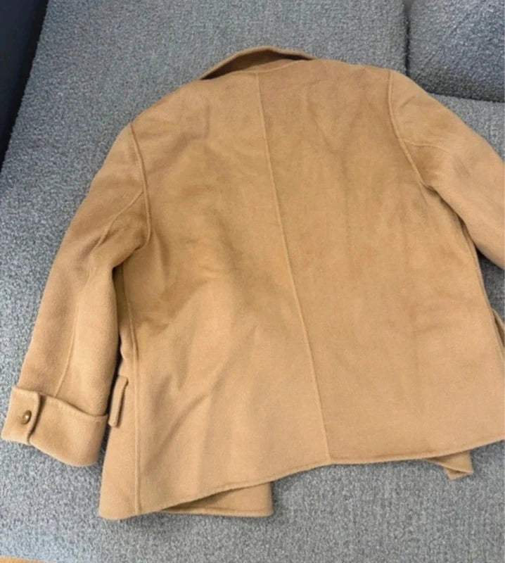 Max Mara Studio angora wool cashmere blend beige brown jacket blazer - view 11