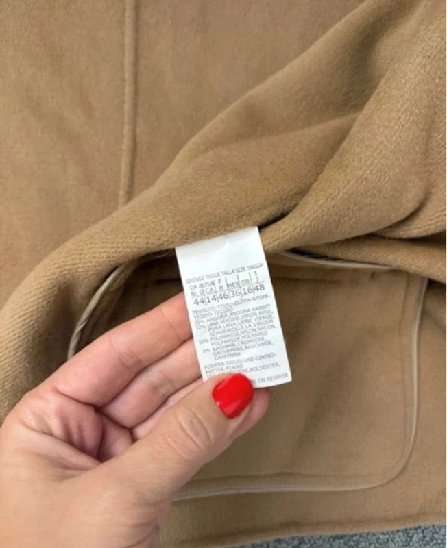 Max Mara Studio angora wool cashmere blend beige brown jacket blazer - view 8