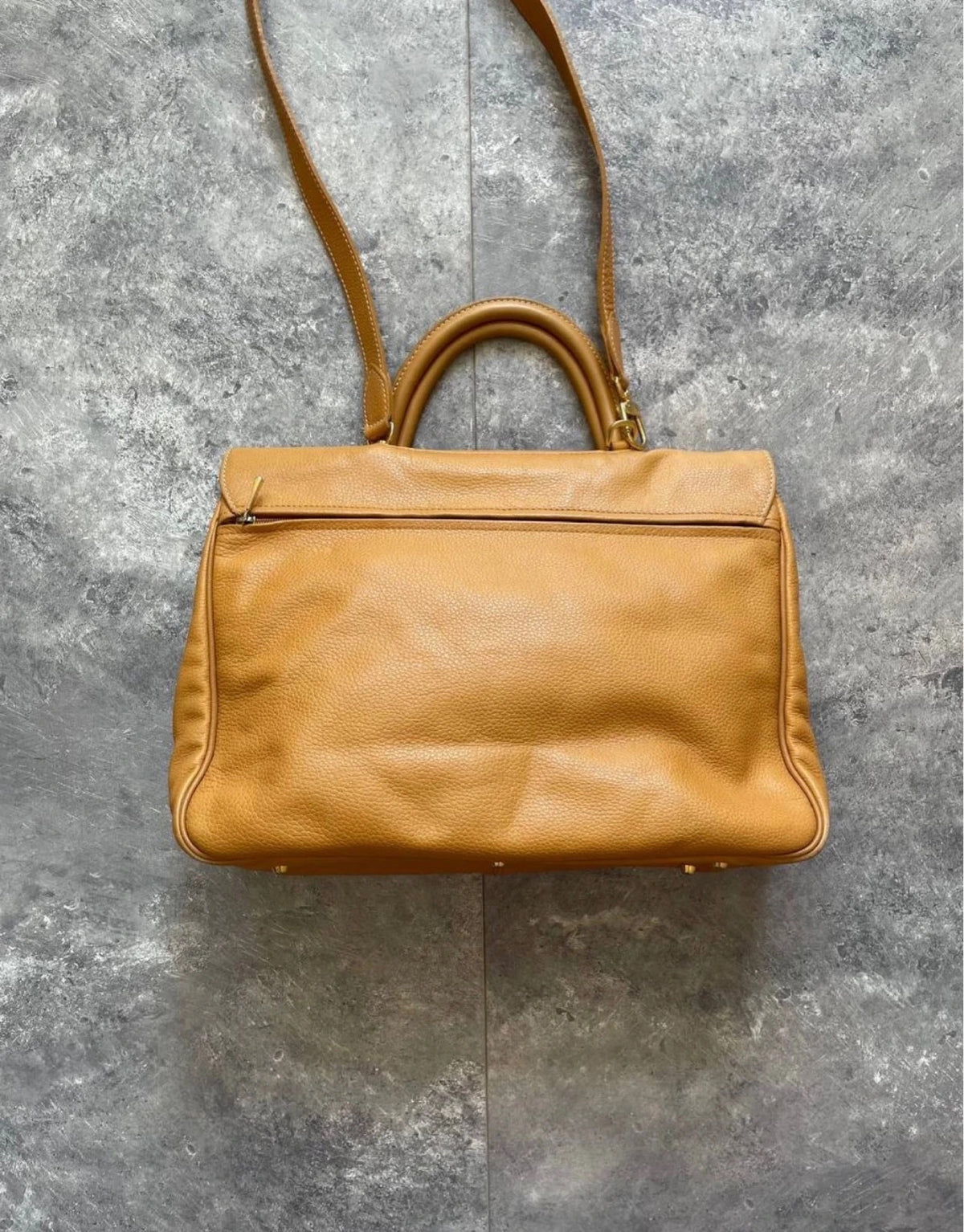 Longchamp vintage brown beige leather bag
