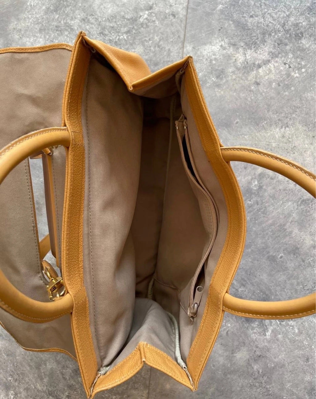 Longchamp vintage brown beige leather bag