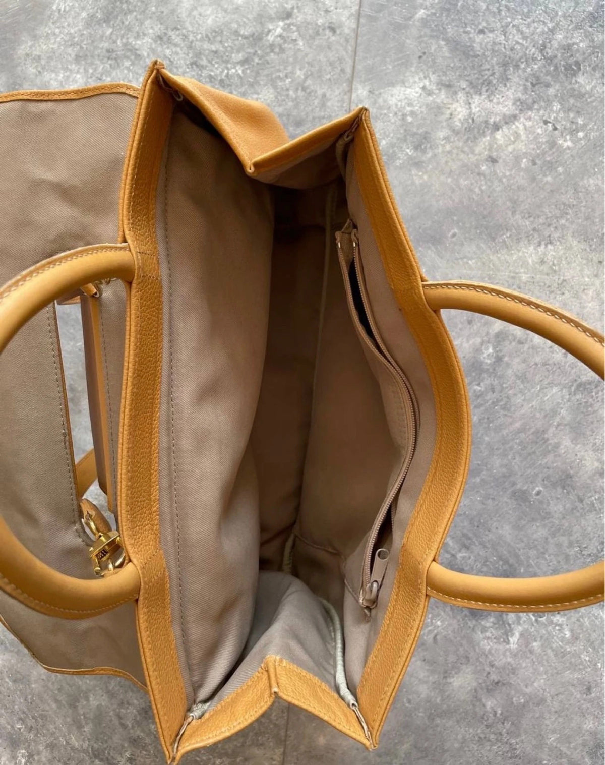 Longchamp vintage brown beige leather bag