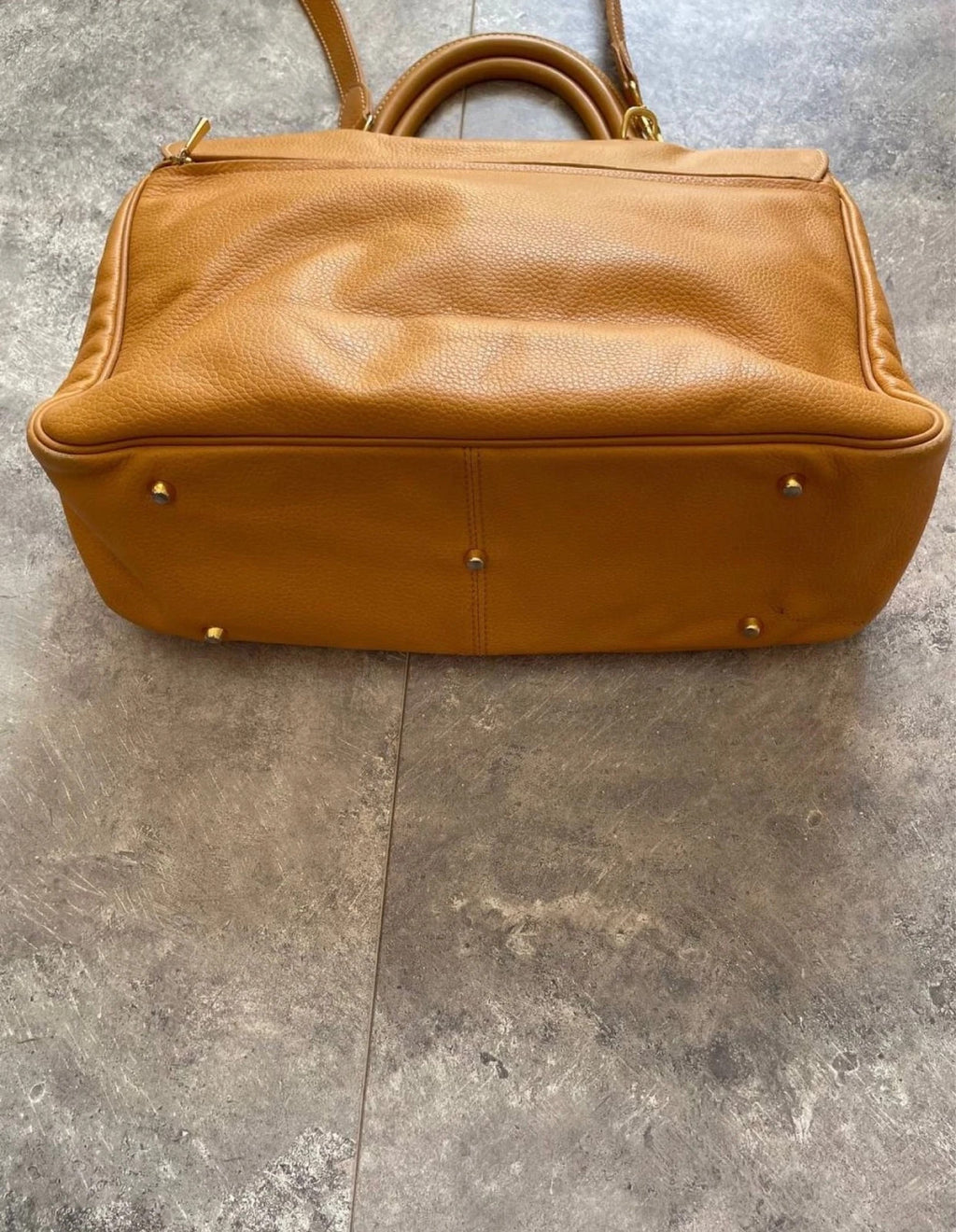 Longchamp vintage brown beige leather bag