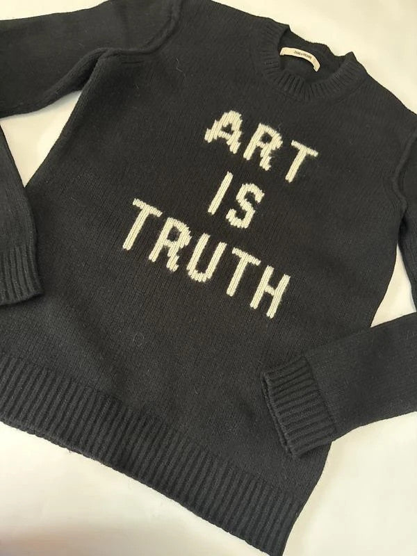 Zadig&Voltaire kennedy MW Art in Truth black wool sweater