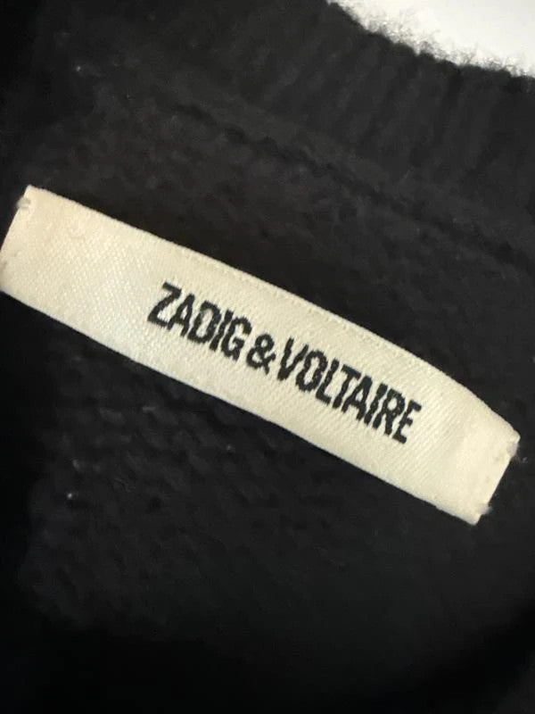 Zadig&Voltaire kennedy MW Art in Truth black wool sweater