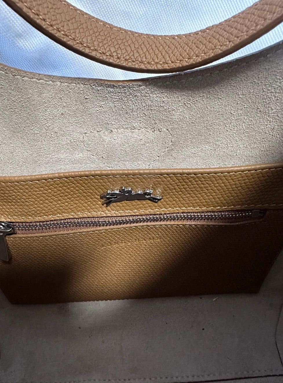 Longchamp roseau brown leather shoulder bag