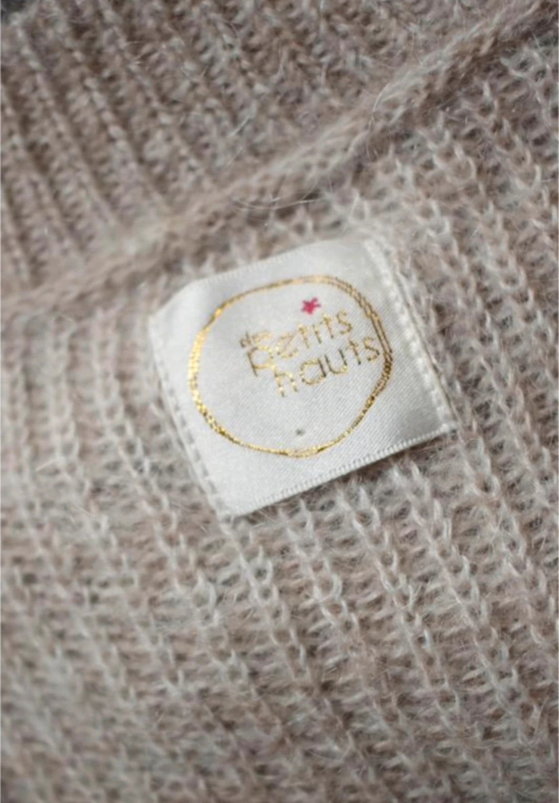 Des petits hauts Bolivie kid mohair beige jumper sweater