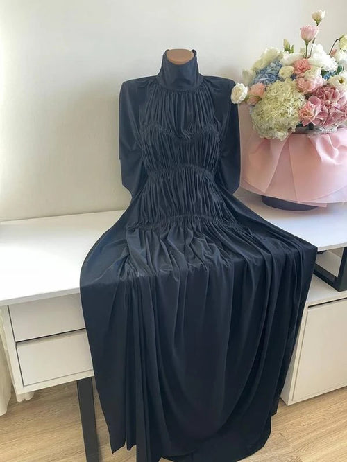 Victoria Beckham  black long dress