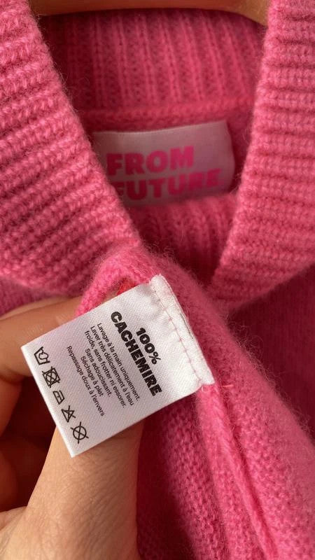 From future pink cashmere turtleneck sweater