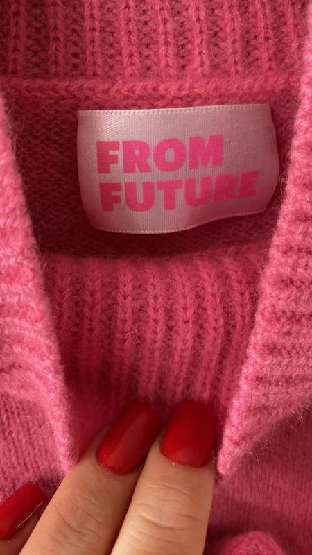 From future pink cashmere turtleneck sweater