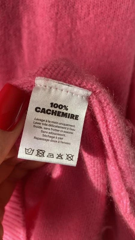 From future pink cashmere turtleneck sweater