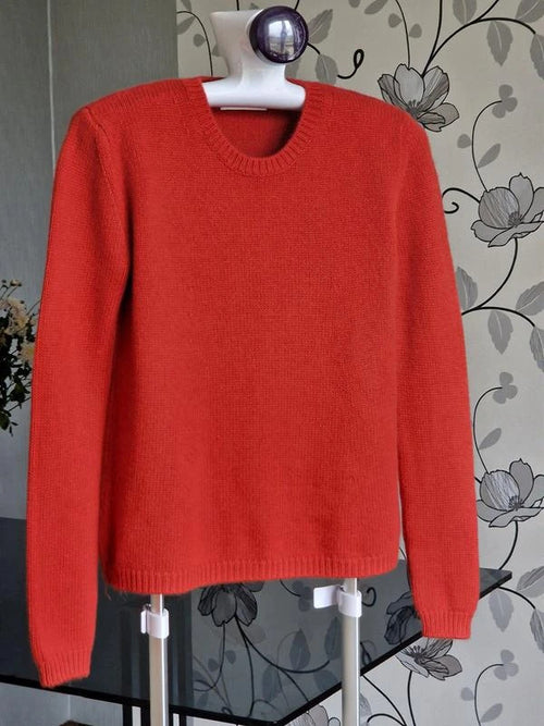 Allude Red cashmere wool sweater jumper