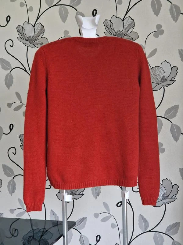 Allude Red cashmere wool sweater jumper