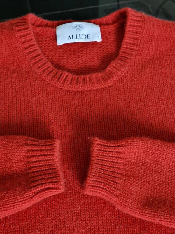 Allude Red cashmere wool sweater jumper