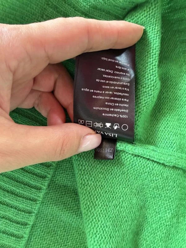 Lisa Yang green cashmere sleeveless vest