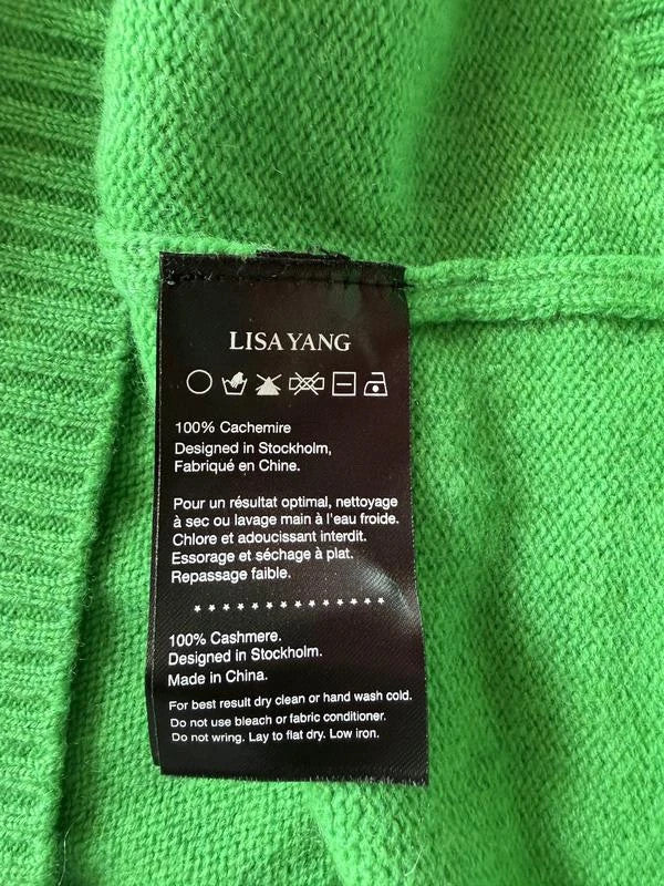 Lisa Yang green cashmere sleeveless vest
