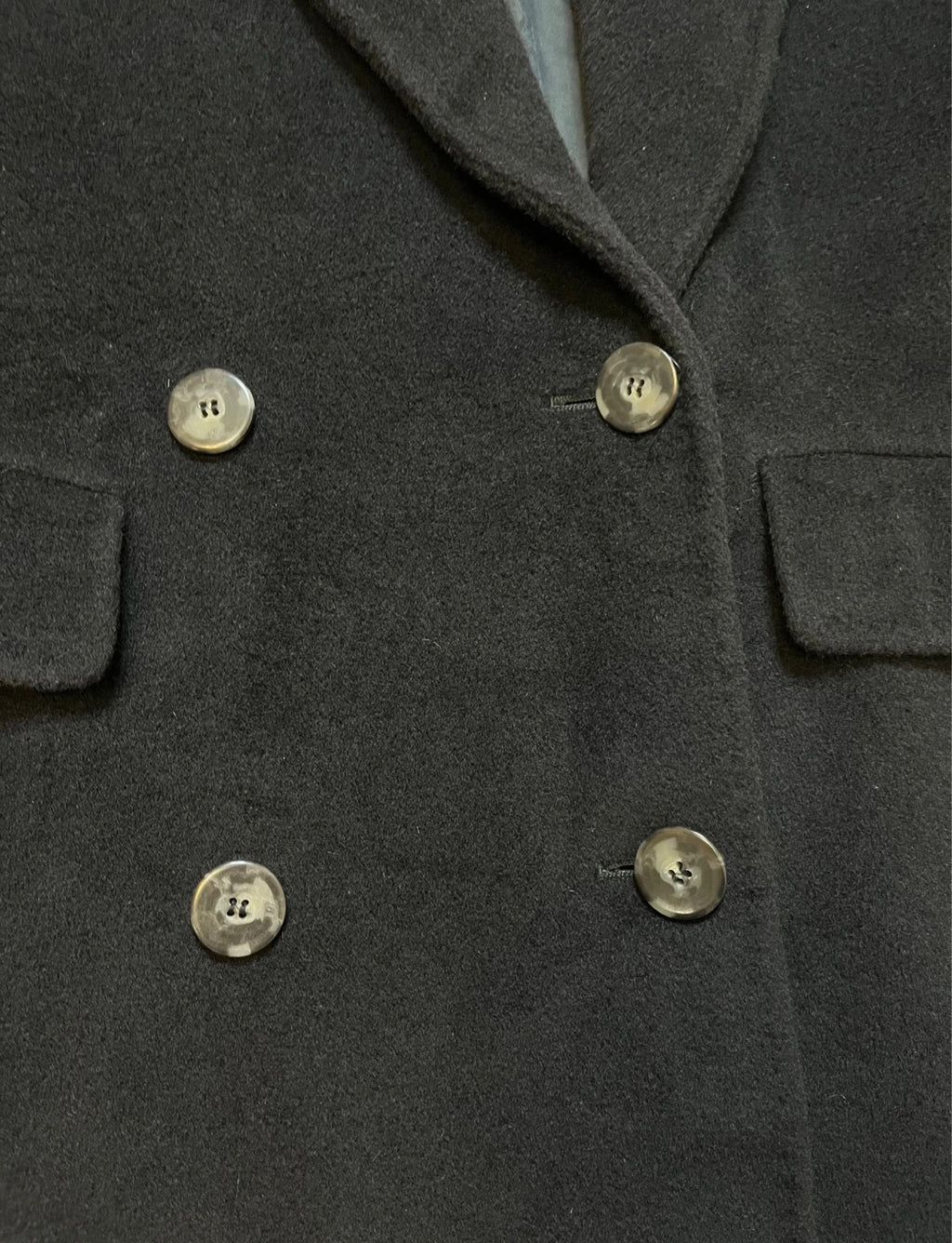 Max Mara black wool cashmere coat