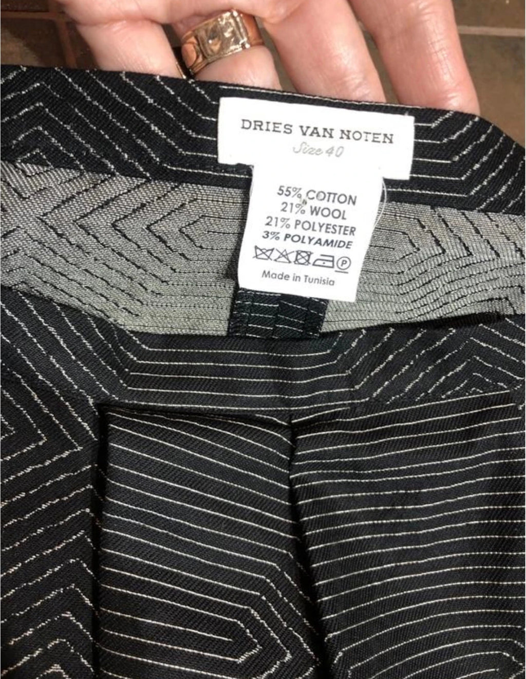 Dries van Noten cotton wool blend skirt