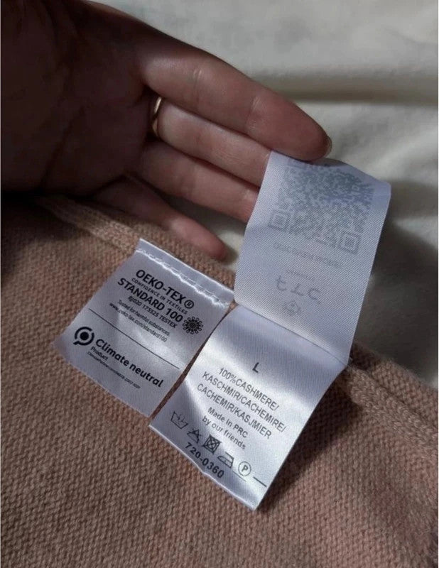 FTC beige cashmere oversize jumper sweater