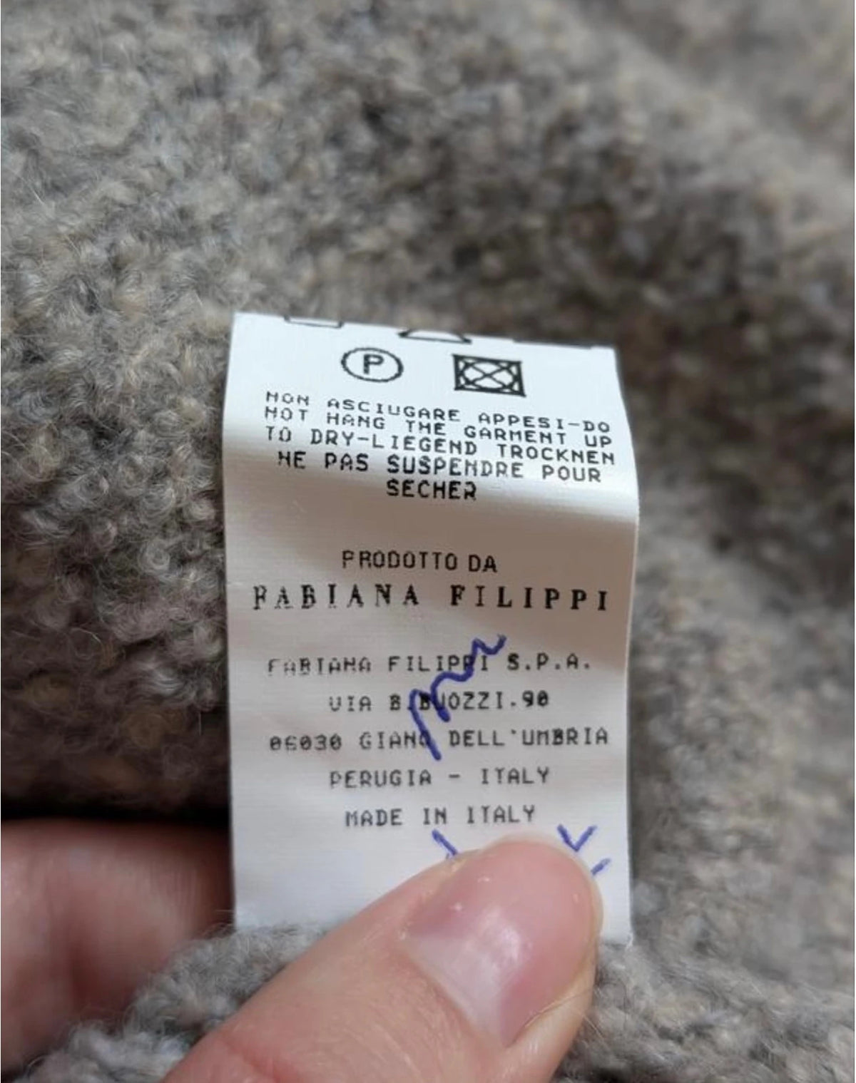 Fabiana Filippi taupe alpaga poncho