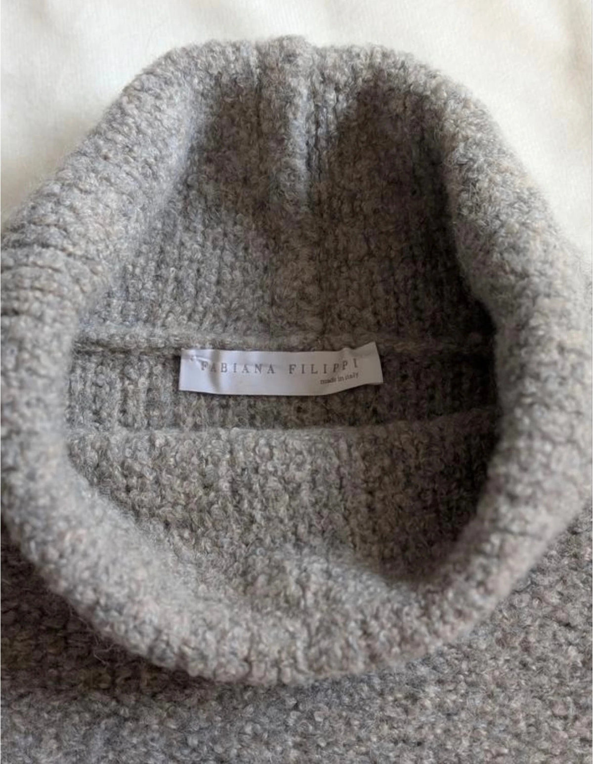 Fabiana Filippi taupe alpaga poncho