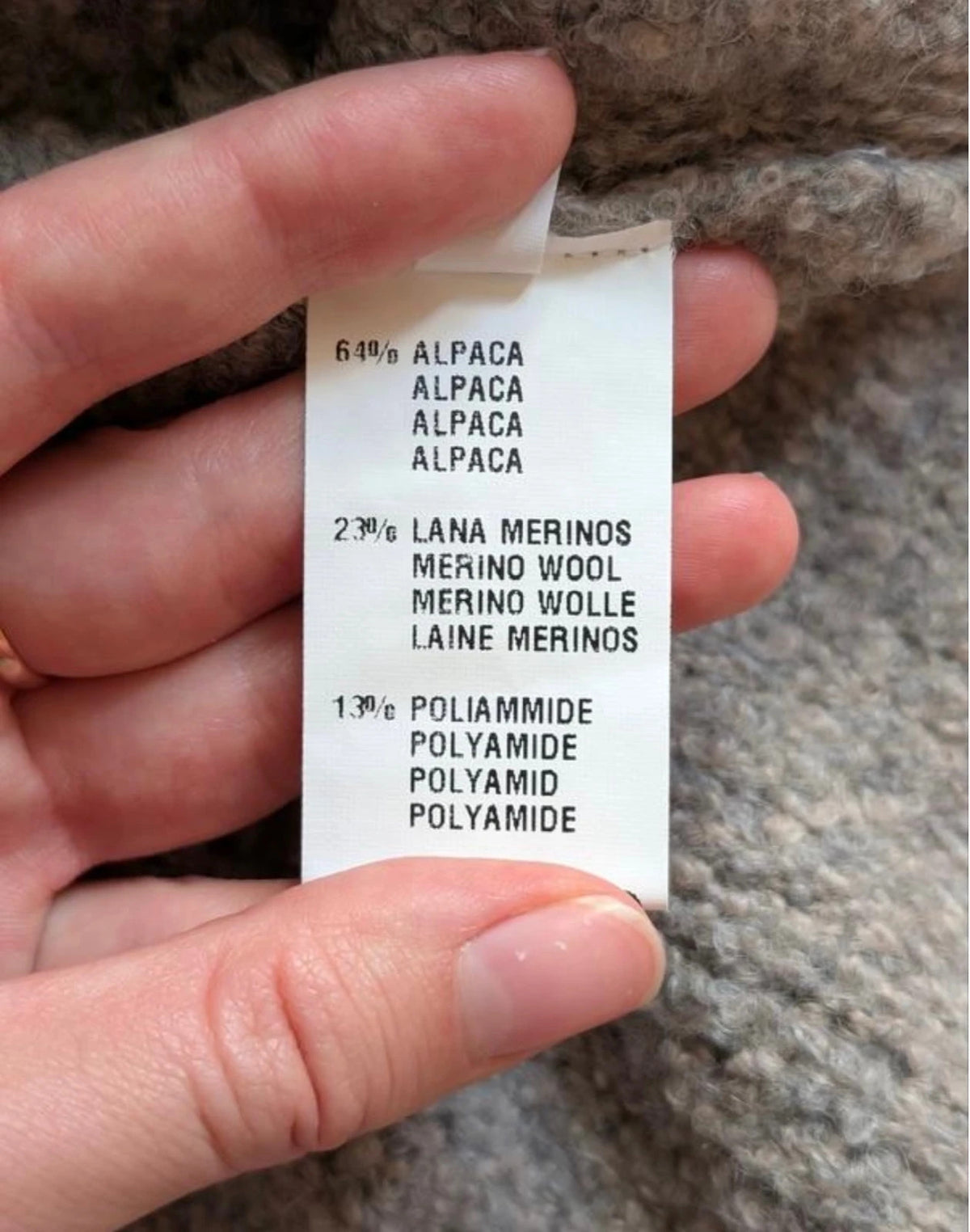 Fabiana Filippi taupe alpaga poncho