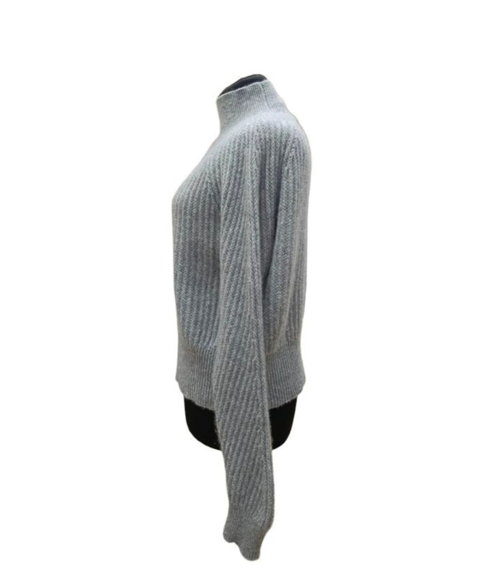 Allude grey 100% cashmere turtleneck sweater