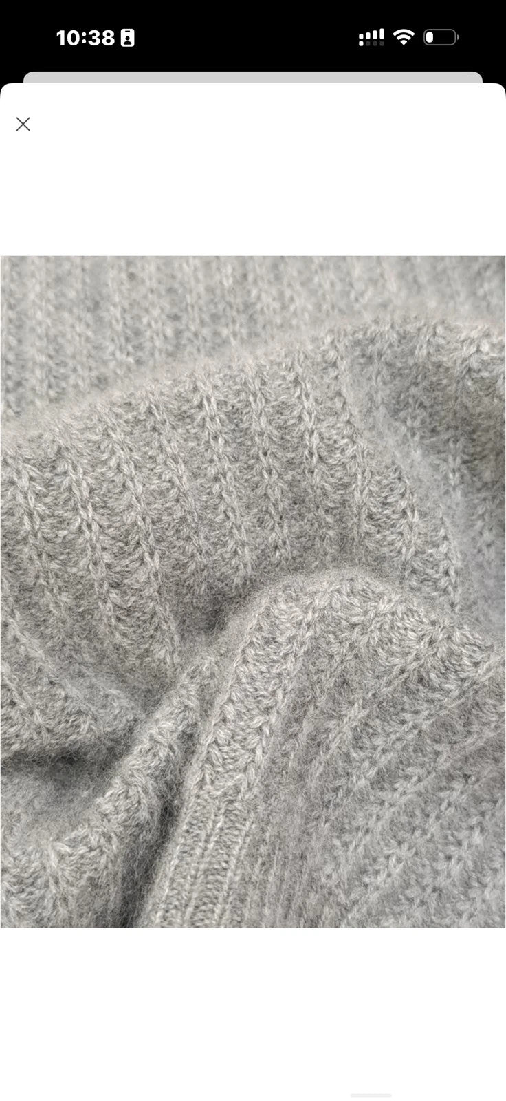 Allude grey 100% cashmere turtleneck sweater