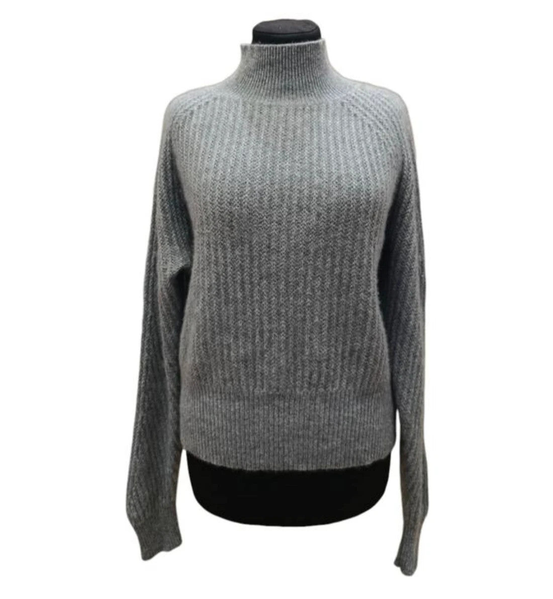 Allude grey 100% cashmere turtleneck sweater