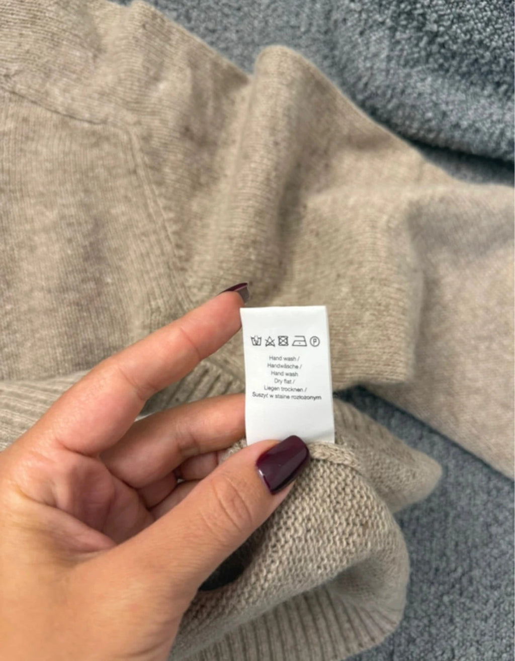 Nicole Farhi beige lambswool cashmere blend sweater