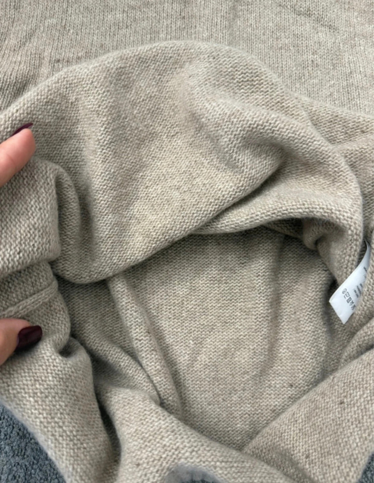 Nicole Farhi beige lambswool cashmere blend sweater