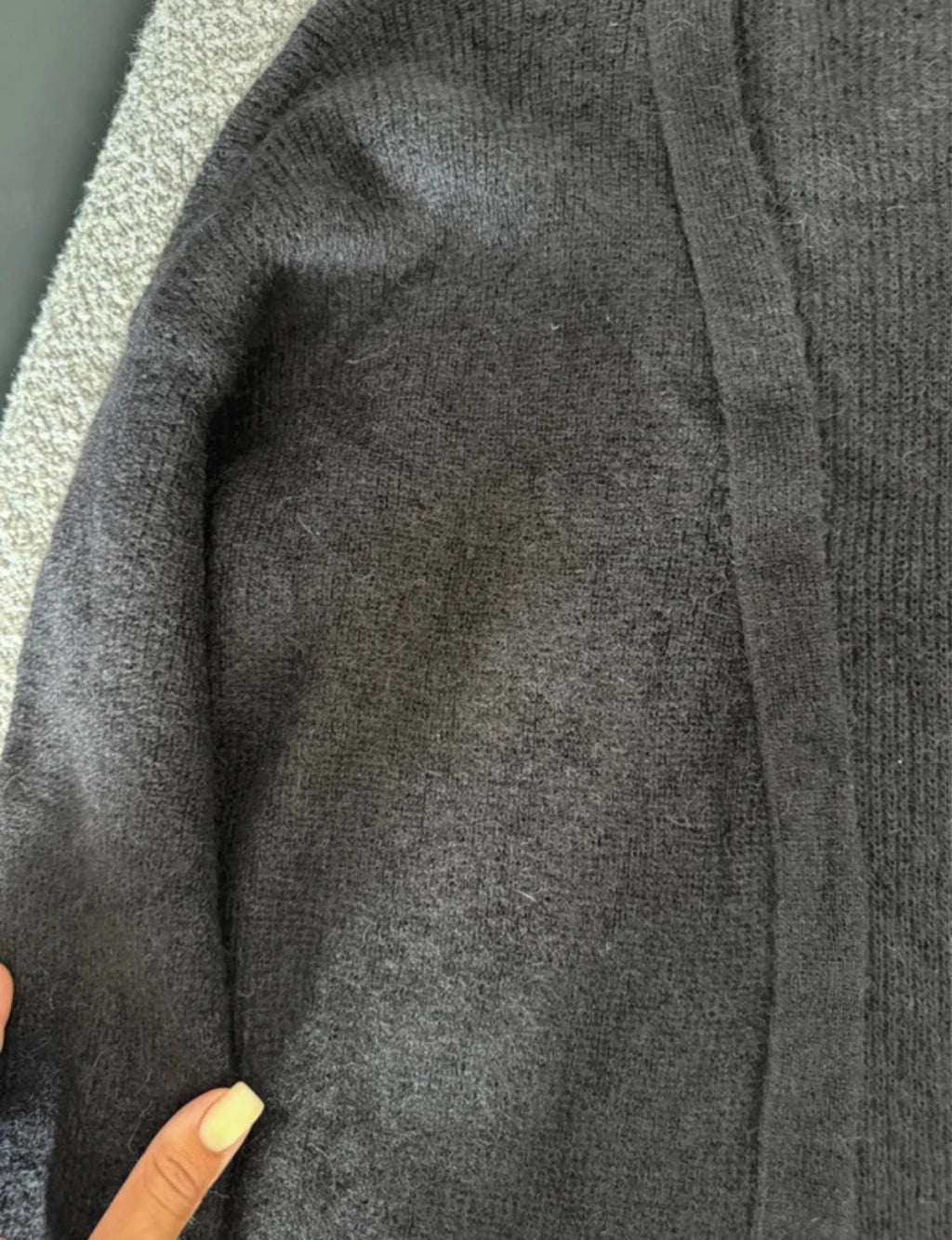 Des petits hauts black baby alpaga extrafine mohair cardigan