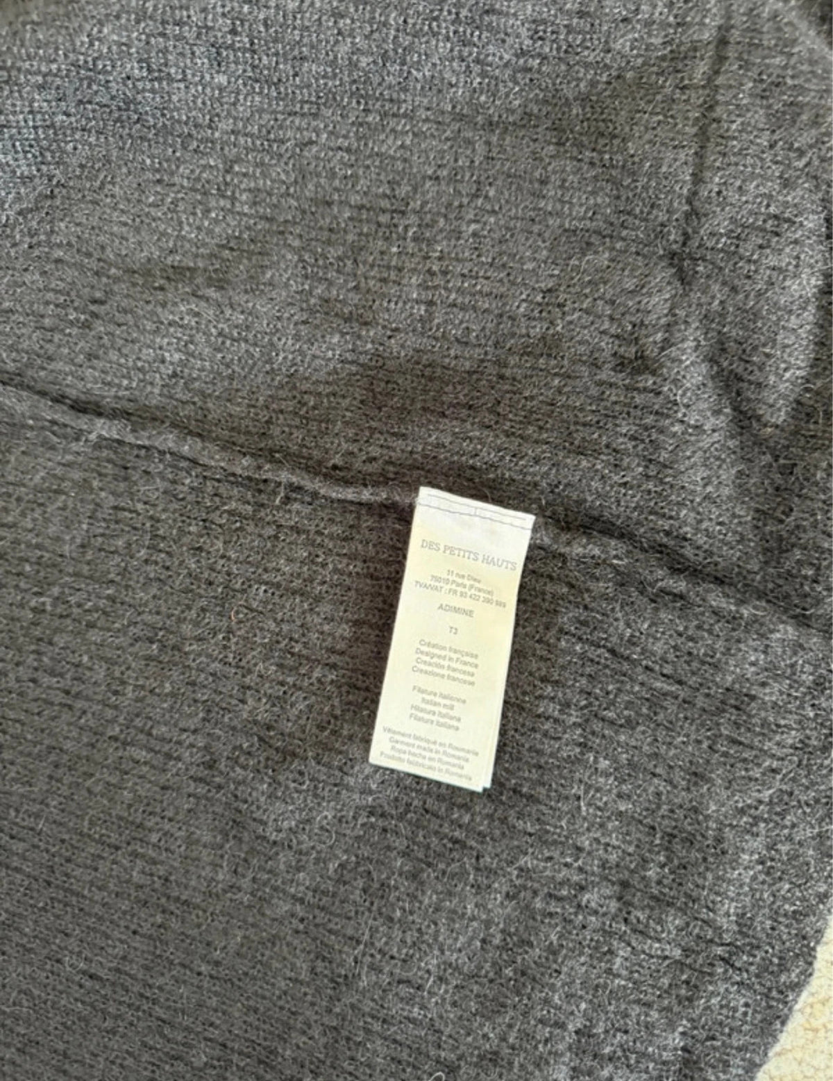 Des petits hauts black baby alpaga extrafine mohair cardigan
