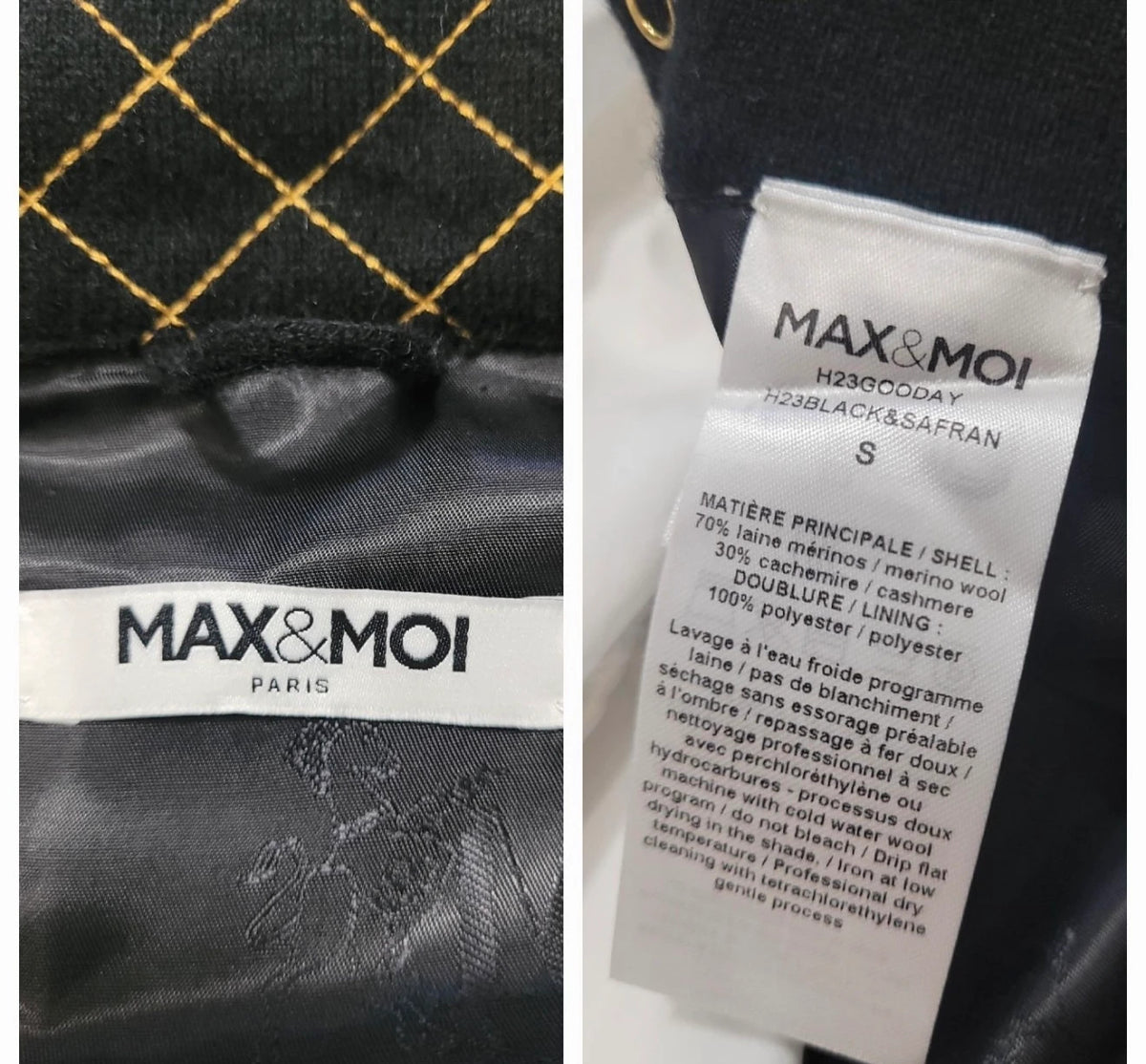 Max&Moi cashmere wool jacket vest