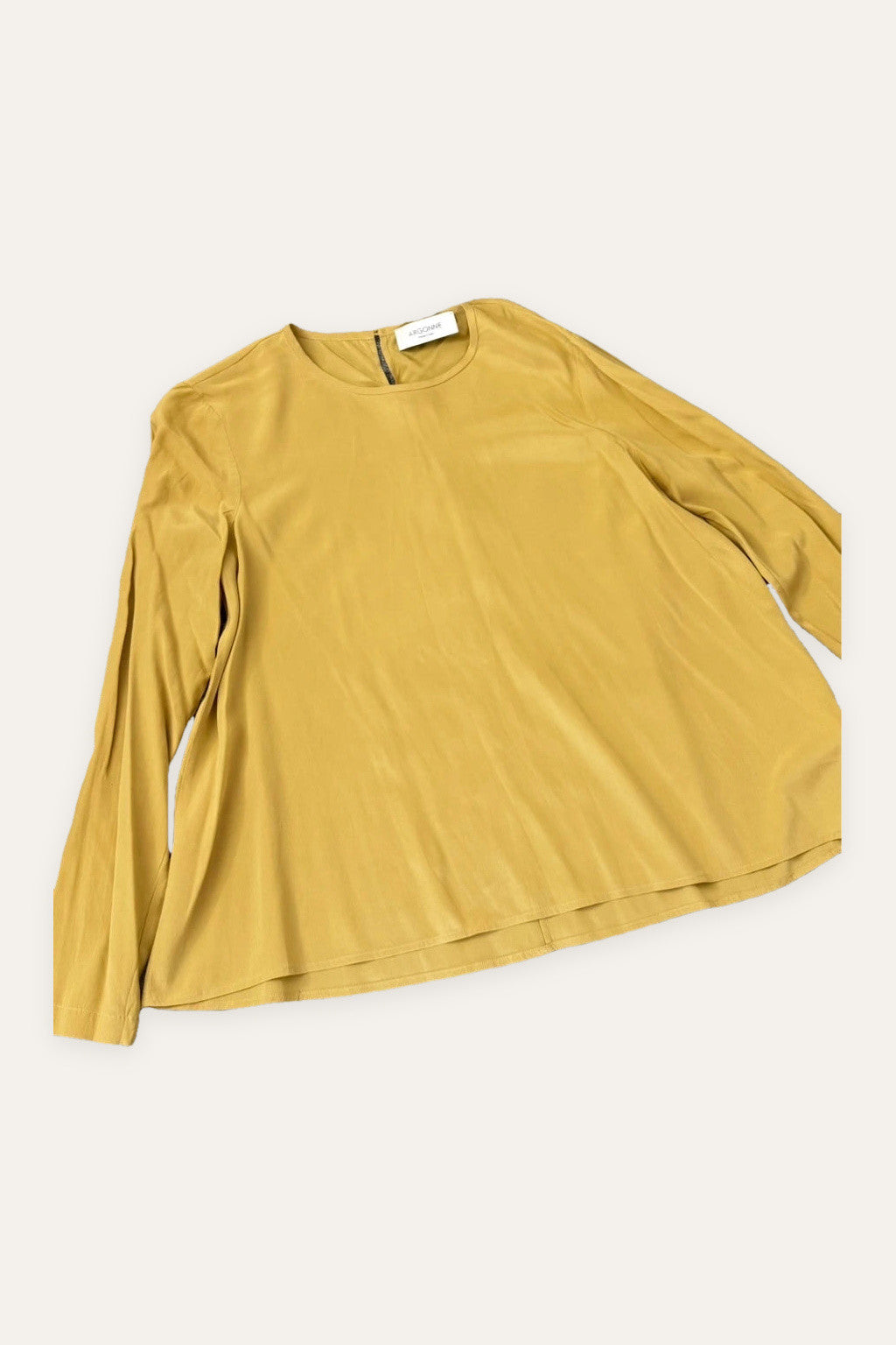 Argonne by Peserico mustard silk blouse